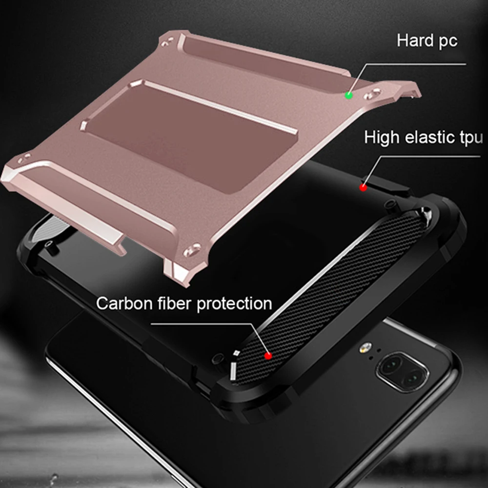 LAPOPNUT Hybrid Armor Hard Phone Case for HUAWEI P30 Lite Nova 4e P20 Pro Durable Silicone PC Shockproof Slim Bumper Back Cover | Мобильные