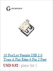 30 шт./партия основа край 5 Pin Тип B SMT Micro USB разъем Плоский порт Джек хвост штепсельная Вилка терминалы для samsung huawei