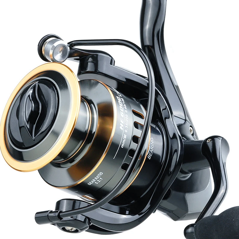 

Fishing Reel HE1000-7000 Max Drag 10kg Reel Fishing 5.2:1 High Speed Metal Spool Spinning Reel Saltwater Reel