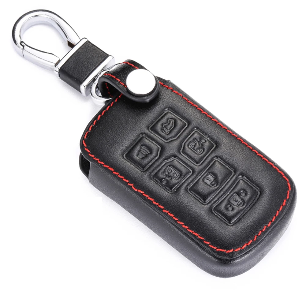 

Чехол для ключа автомобиля из натуральной кожи для Toyota Tacoma Sienna 2012 2014 2016 умный чехол дистанционного брелока брелок Защитная сумка 6 кнопок