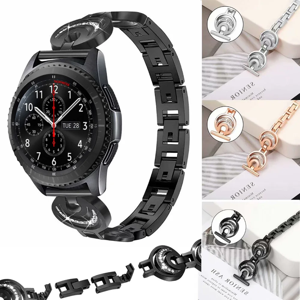Ремешок из нержавеющей стали для Samsung galaxy watch 46 мм Gear S3 Frontier/Classic сменный браслет