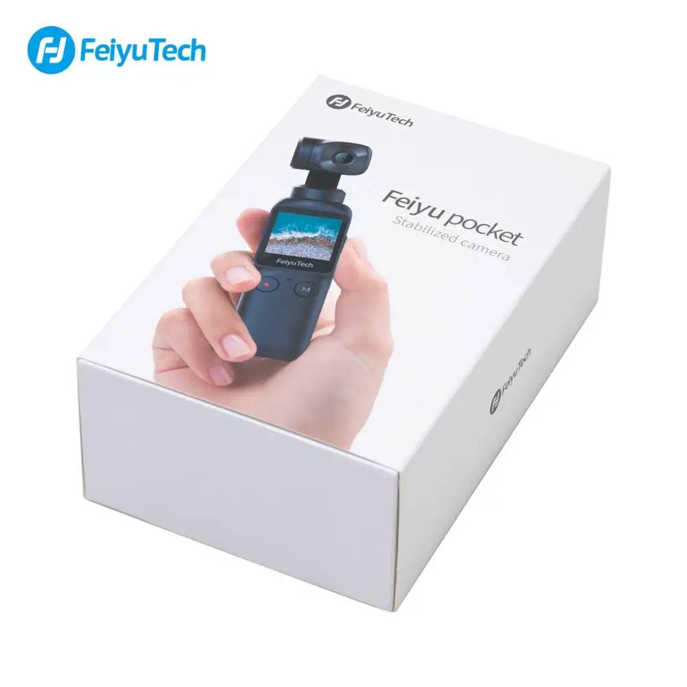 

Feiyutech Pocket Camera 6-Axis 4K HD Handheld Gimbal Camera Stabilizer 120 Wide Angle Smart Track Built-in Wi-Fi control