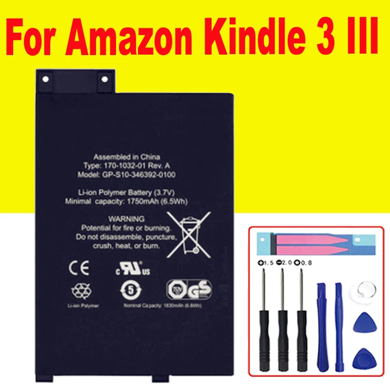 170-1032-00 1830 мАч аккумулятор для Amazon Kindle 3 III клавиатура электронная книга D00901