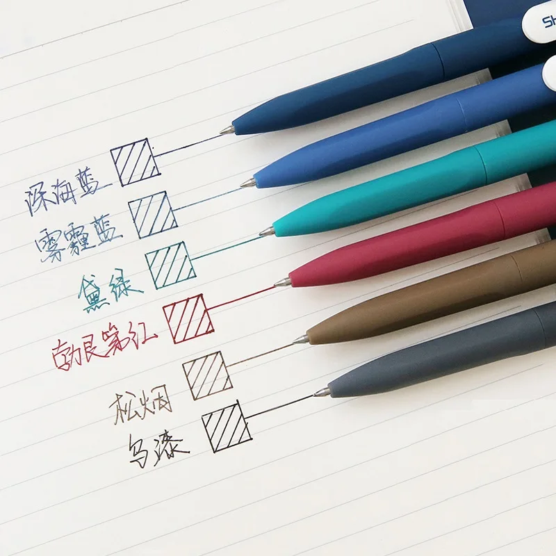 Цветные маркеры в стиле ретро шариковая ручка 0 5 мм черный синий коричневый