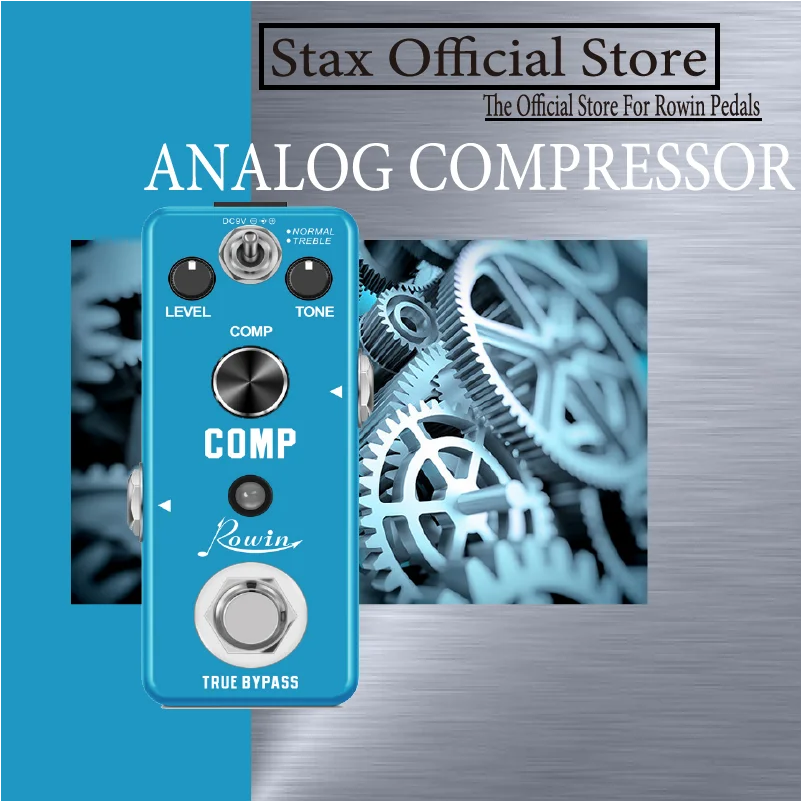 

Педаль компрессора для гитары Rowin LEF-333, цифровые педали эффектов Comp для электрогитары, компрессоры классической студии