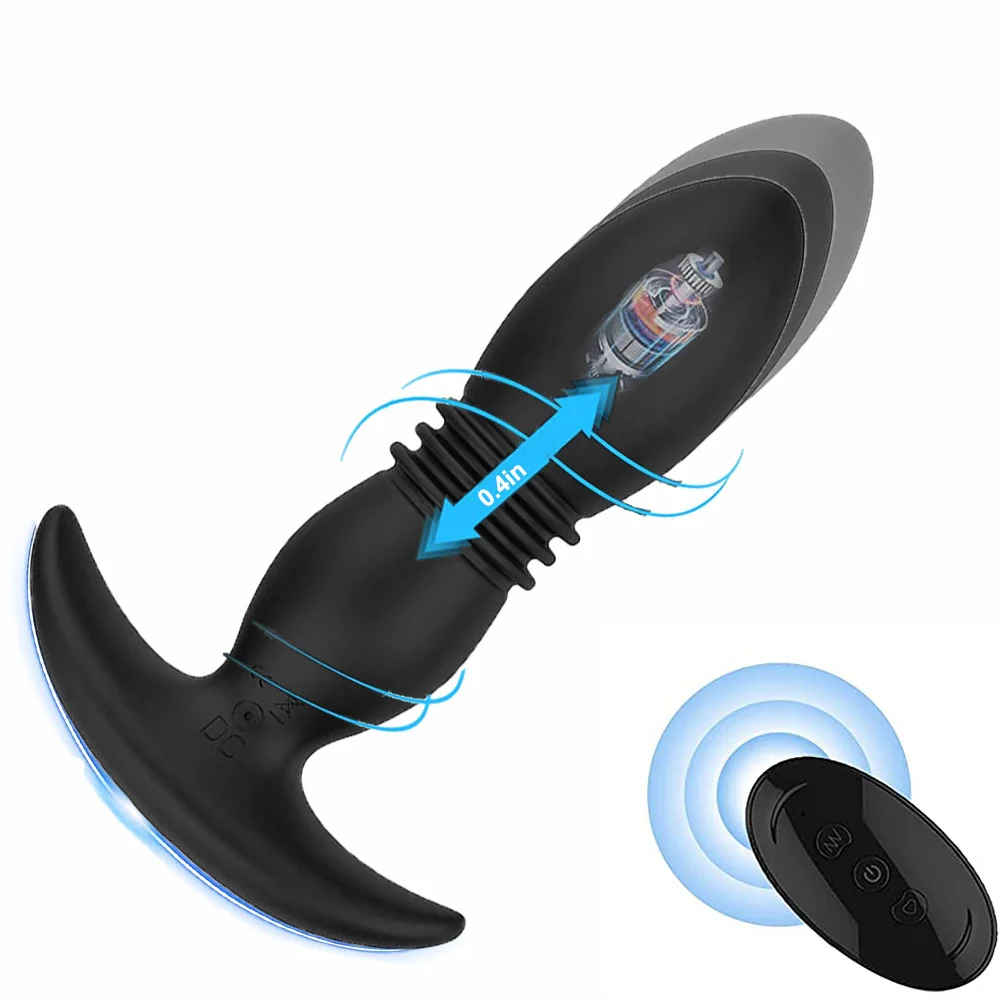 

Anal Prostate Massager Vibrator Thrusting Vibrations Thrusting Toys For Male Masturbation, Wearable Silicone Anal Butt Plug