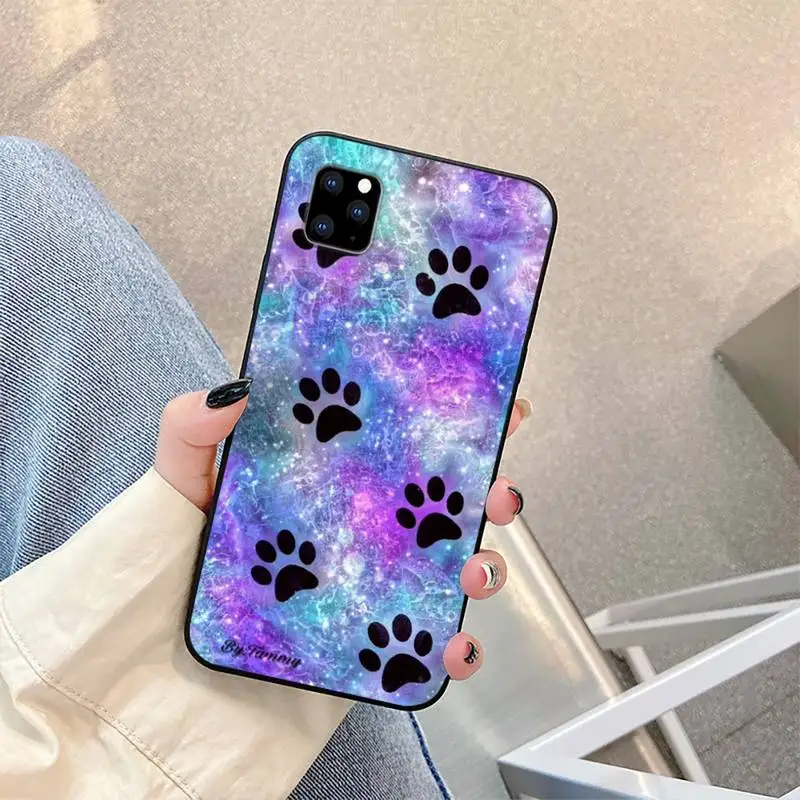 

dog footprint Paw pattern Phone Case for iphone 6s 7 8 plus xr xs 11 12pro max mini Silicone Fundas Coque