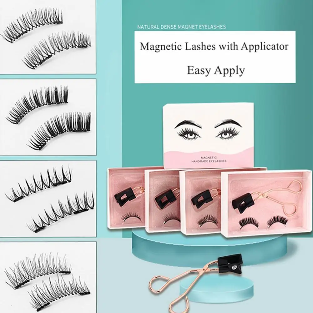 

Magnetic False Eyelashes Soft Quantum Thick Handmade Makeup Curler Set Eyelashes Lash Eye Fake Extension O2Y6