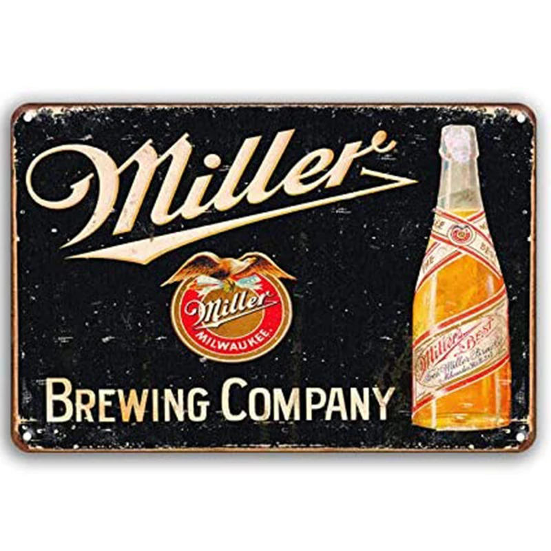

Bar Beer Brewing Company Logo Bistro Corridor Wall Decoration Metal Plate Vintage Metal Sign Tin Sign 8x12 or 12x16 Inches