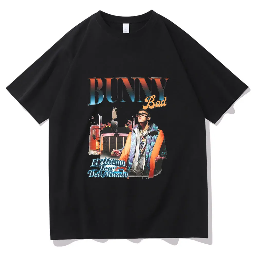 

Men Tshirt Mens Aesthetic Tees Tops Awesome Hip Hop Popular Bad Bunny Harajuku Rapper Unisex Fashion T-Shirt Short Sleeve
