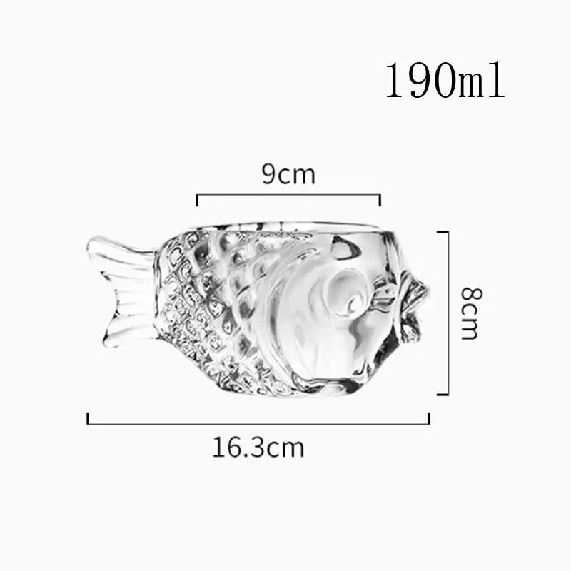 Креативный коктейльный бокал в форме рыбы для вина без свинца дома бара