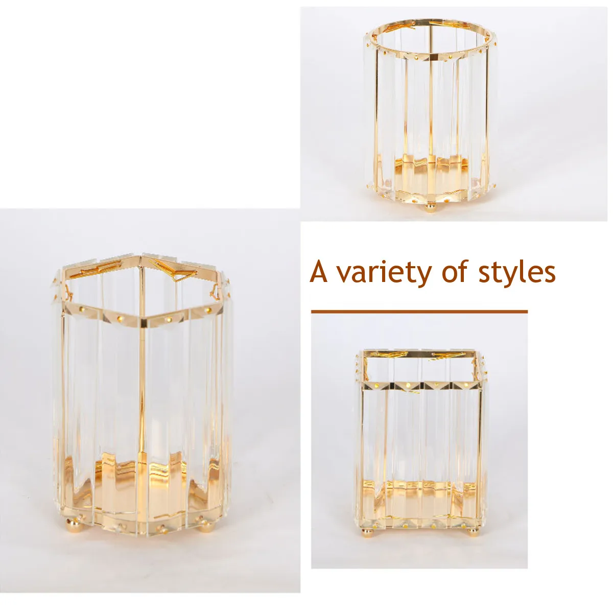 

Nordic Metal Pen Makeup Brush Candle Holer Glitter Brush Storage Tube Desk Organizer Stationery Container Box Office Accessories