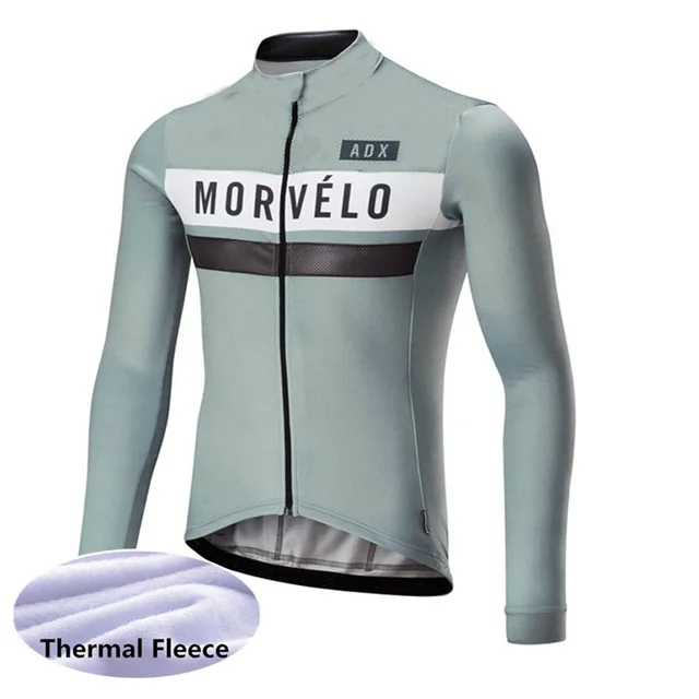 

Morvelo warm up winter men thermal fleece cycling jersey high quality cycling clothing bike shirt wear mtb