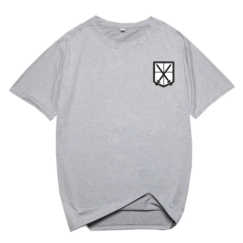 

2021 Funny Popular Men T-shirt Sport Casual Tops Attack On Titan Logo Printed Tee Tops Student All-match Wear Szie XS-4XL
