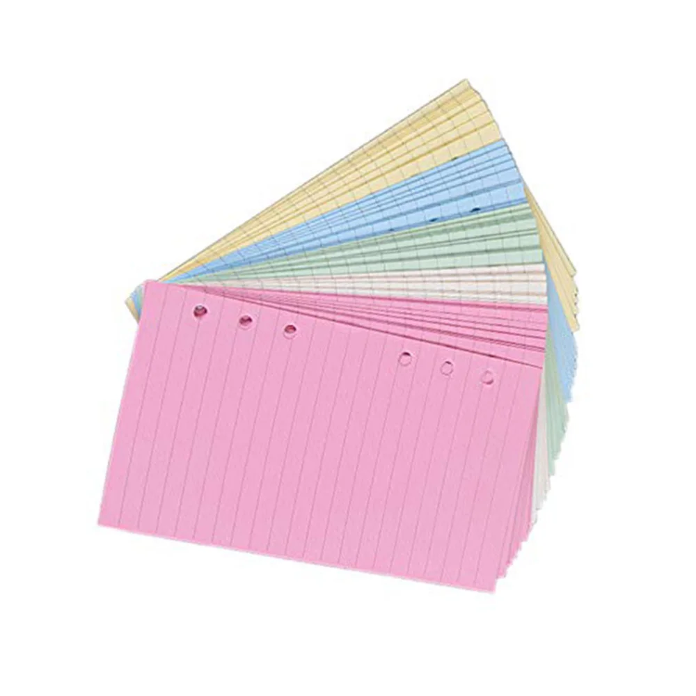 

3 Sets of Loose-Leaf Papers Notebook Papers Colorful Papers for Home Store (A6 Horizontal Pattern)