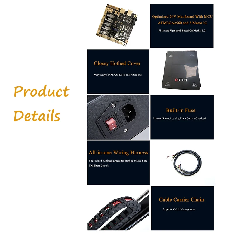 

All linear rail guide high speed 3D printers LCD screen 12864 quasi-Industrial Grade Semi Assembly Ortur4 3d drucker