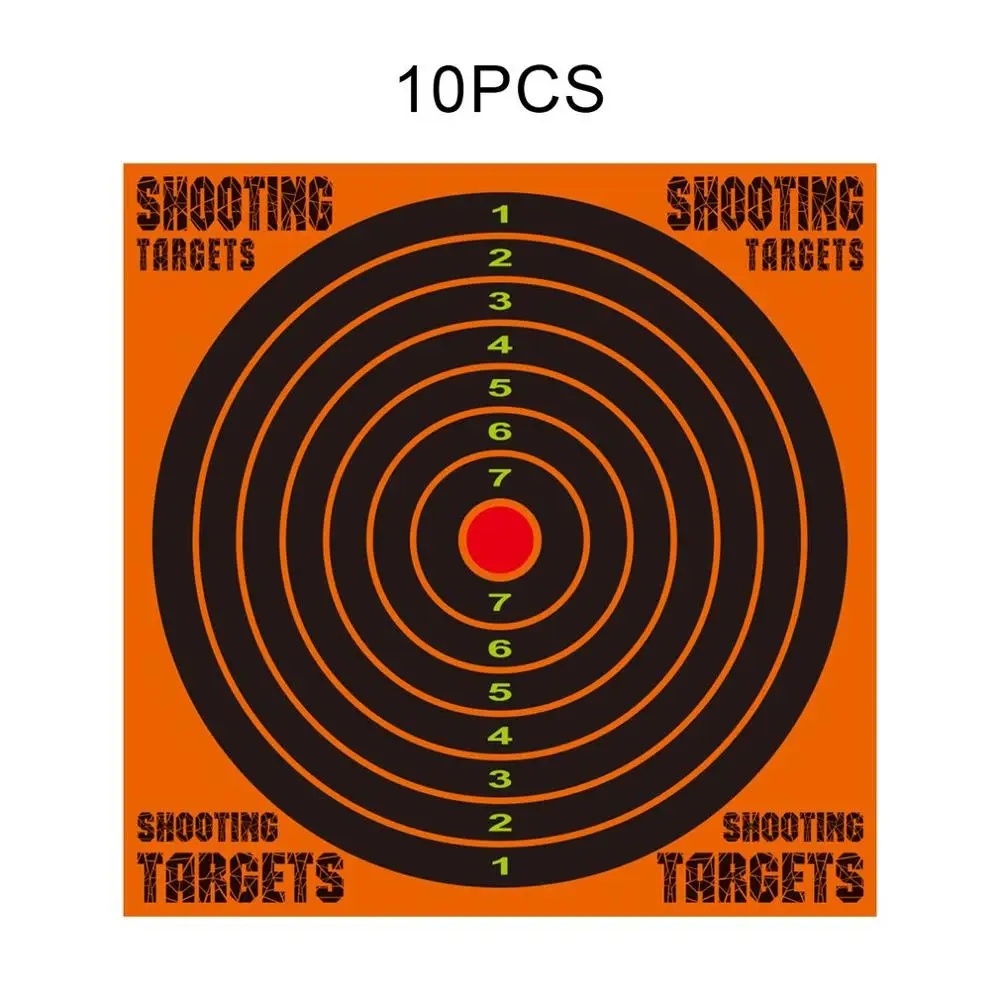 

10 Sticks Per Pack Splash Flower Target 10-Inch Adhesive Reactivity Shoot Target Aim for Gun / Rifle / Pistol Binders