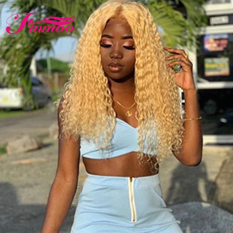 Парик #613 блонд кудрявые человеческие волосы парик часть на сетке бразильские