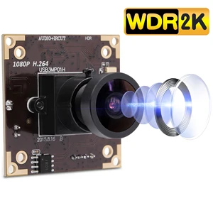 ELP 2MP3MP WDR H.264 30fps широкоугольный объектив 170 градусов рыбий глаз Бесплатный драйвер UVC мини веб-камера PCB плата модуль камеры для Linux