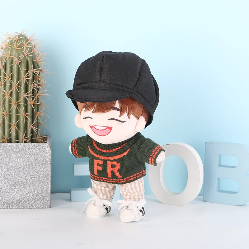 Бесплатная доставка 15 см 20 корейская кукла IDOL одежда свитер Топ Брюки Кепка наряд