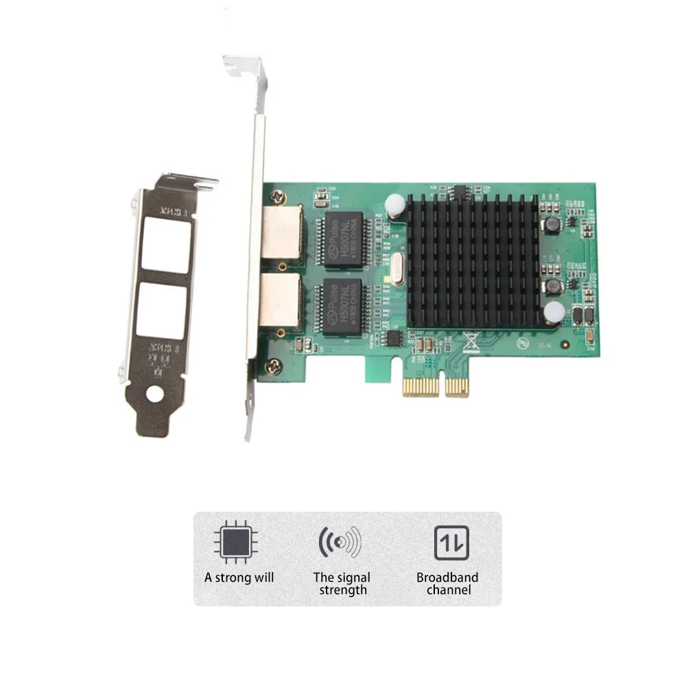 

Gigabit Ethernet PCI-E Network Controller Card 1000Mbps Rj45 X2 Dual 2 Port Server Card Adapter Controller Wired 82575 E1G42ET
