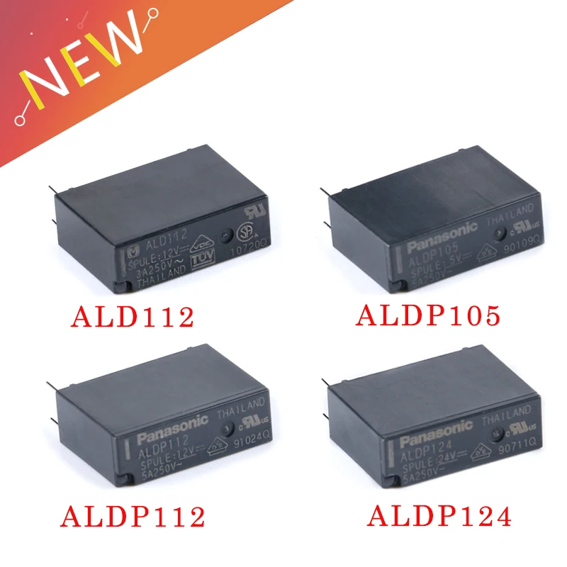 Реле ALDP105 ALDP112 ALDP124 2 шт./лот 5 В 12 24 5A 4PIN группа нормально открытое ALD112 3 А|Реле| |