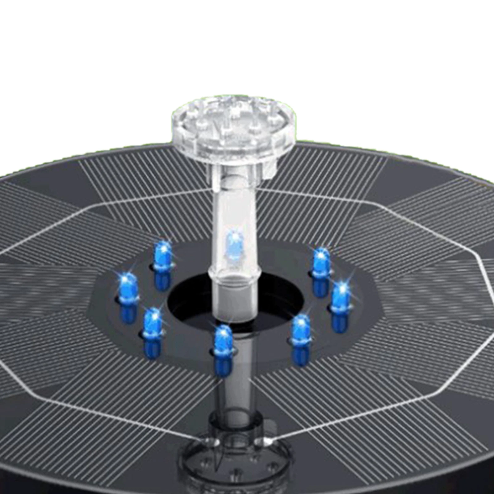 

Outdoor LED Light Solar Power Fountain Water Pump Birdbath Garden Yard