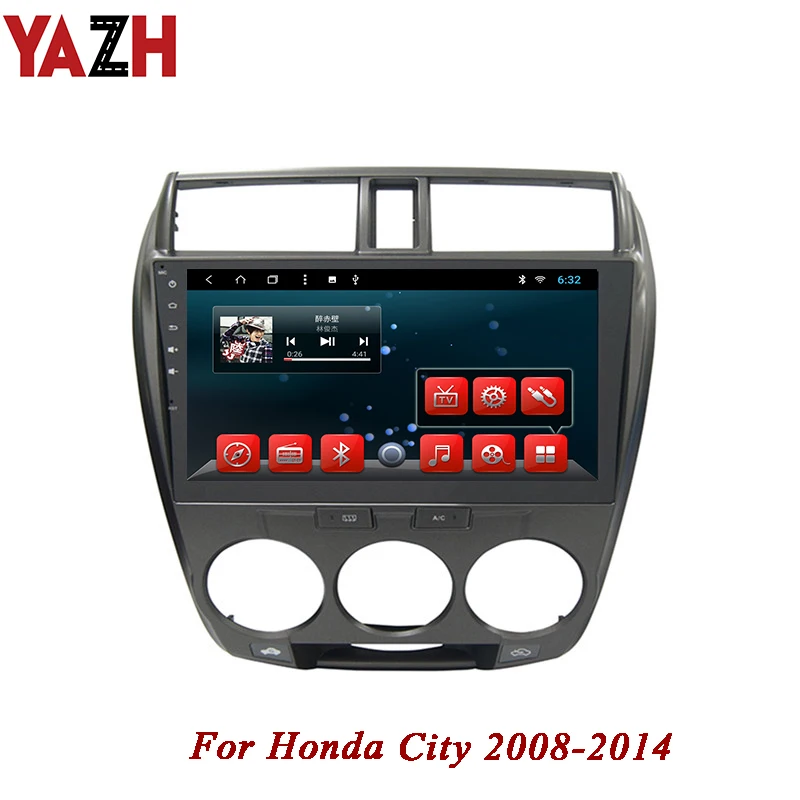 YAZH 32 Гб 1Din Автомобильная стерео мультимедийная система для Honda City 2008 2009 2010 2011 2012 2013