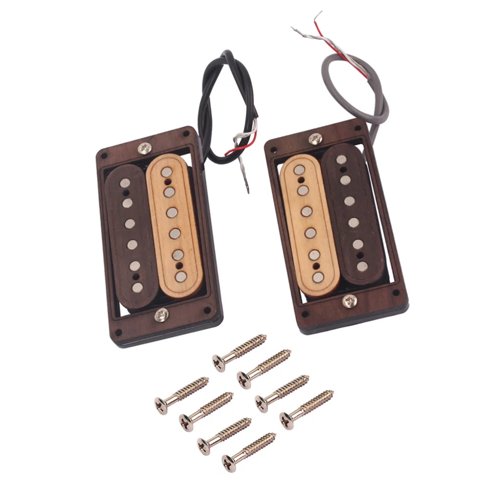 

Maple Wood 6-string Humbucker Pickups for Electric Guitar Replacement Parts Accessory