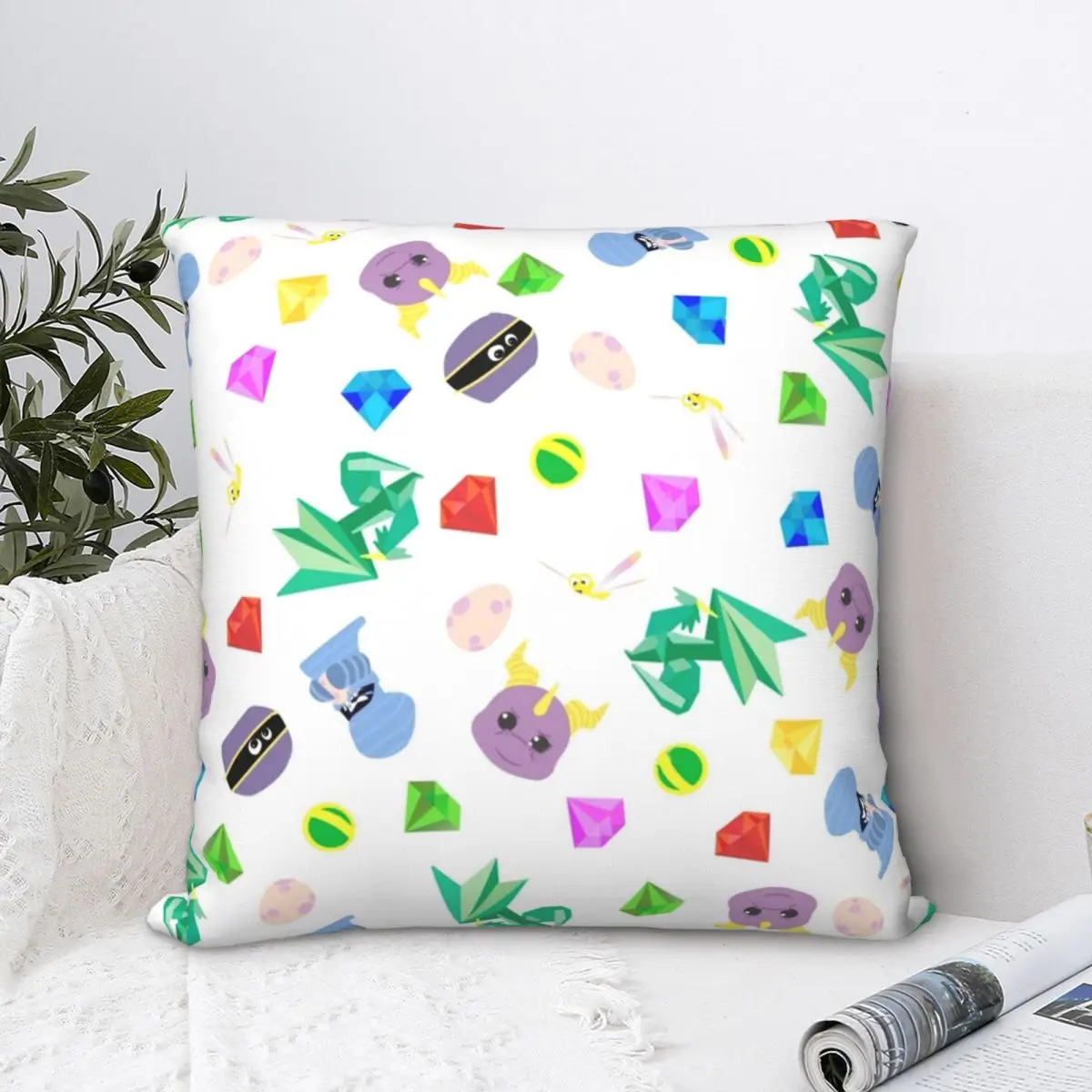 

Spyro The Dragon Square Pillowcase Cushion Cover Creative Zipper Home Decorative Polyester Pillow Case Home Simple 45*45cm