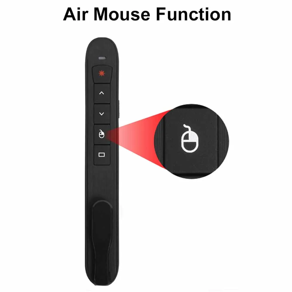 i9 with air mouse AVATTO перезаряжаемая 2,4G Беспроводная лазерная презентационная указка с воздушной мышью, PowerPoint ведущий пульт дистанционного управления PPT Ручка-пульт - Цвет: i9 with air mouse