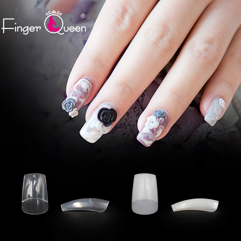 Накладные ногти 100 шт. натуральные/прозрачные французские подходят для