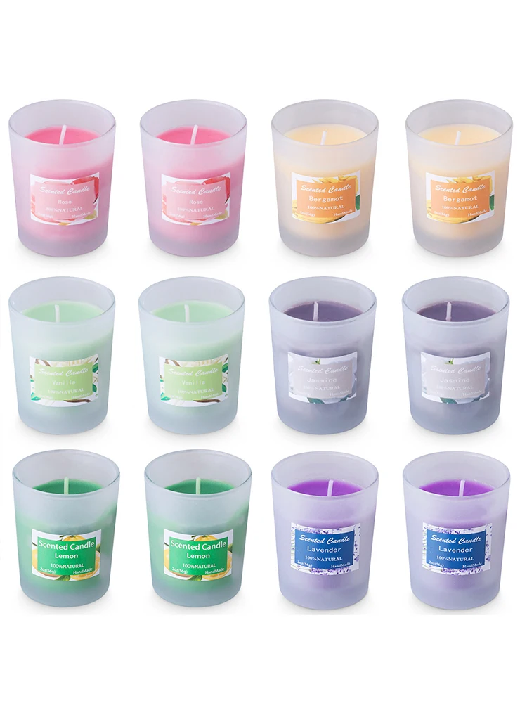 

Aromatherapy Candle Glass Candle Holder Romantic Birthday Aromatherapy Soy Wax Candle Creative Souvenir