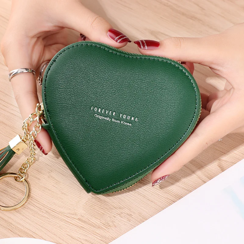 

Mini Bags Love Shape Small Purse Women Wallet For Girls Small Pendant Coin Purse Key Headset Handbag Coin Holder Keychain Wallet