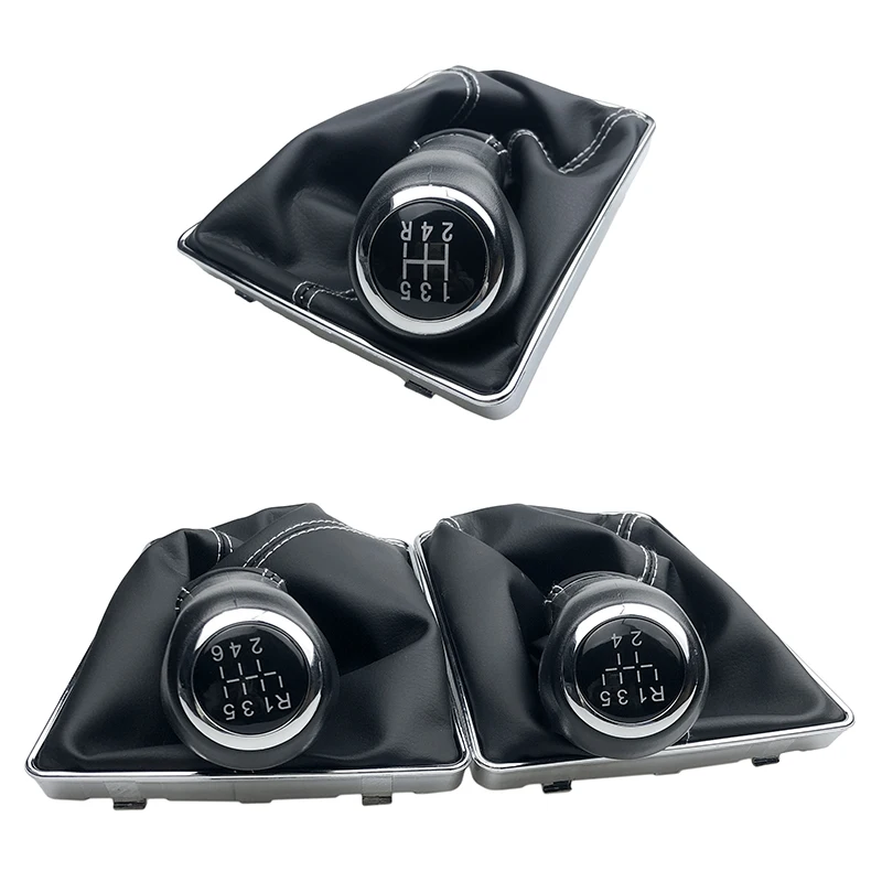 Автомобильная головка рычага переключения передач 5/6 с кожаным чехлом для