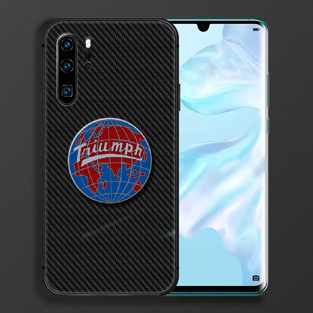 

Triumph motorcycle logo Phone case For Huawei P Mate Smart 10 20 30 40 Lite Z 2019 Pro black waterproof fashion funda silicone