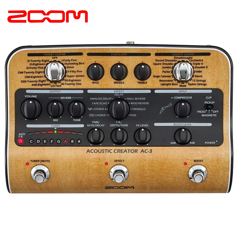 Zoom AC 3 аксессуары для акустической гитары многофункциональное устройство