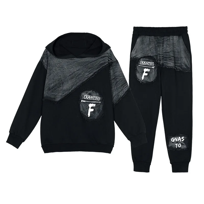 Женский комплект из 2 предметов модельный костюм с толстовкой и брюками-джоггеры