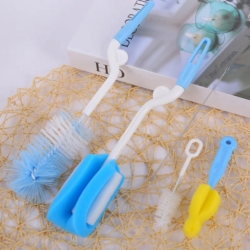 5 шт./компл. щётка для чистки детских бутылочек с поворотом на 360 градусов | Мать и