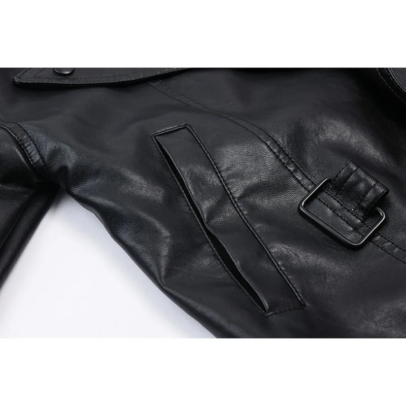 

Streetwear Faux PU Leather Coat Fashion Single Button Loose Women Cardigan Korean Oversized Casual Biker Outerwear Female Spring