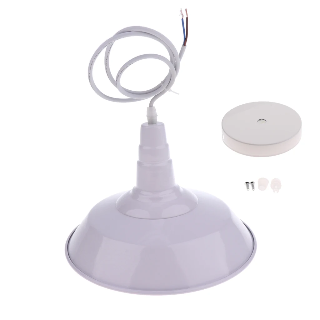 

Pendant Lamp Shade Light Bulb Holder(Bulb Not Included),White/Black Optional