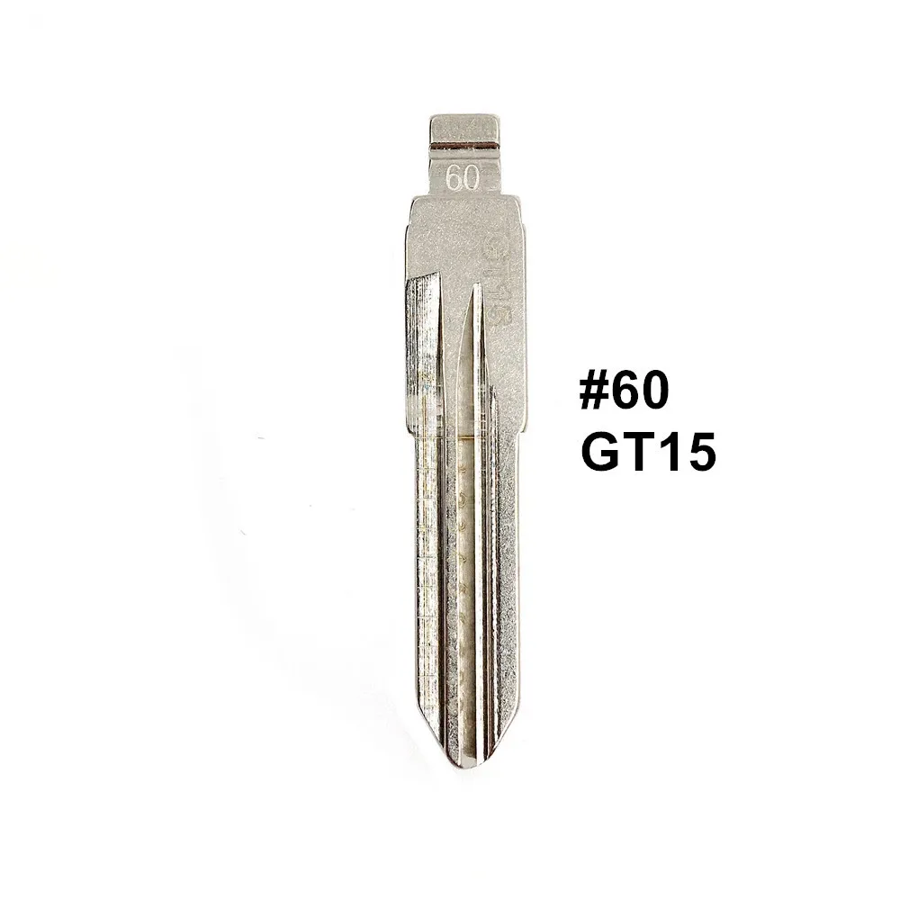 

5pcs 2 IN 1 Lishi GT15 #60 Engraved Line Key Blade Scale Shearing Teeth Cutting Key Blank For Fiat Palio Ferrari