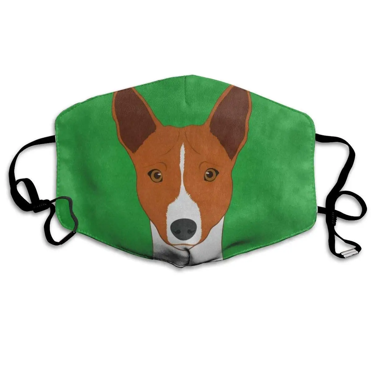 

Face Mask Green Lovely Dog Puppy Great Cycling Half Face Earloop Ski Mask for Women Men Kids