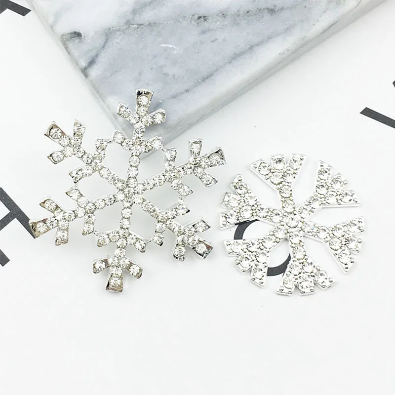 10 шт./лот Творческий Снежинка Стразы Кнопки пуговицы из сплава горного хрусталя