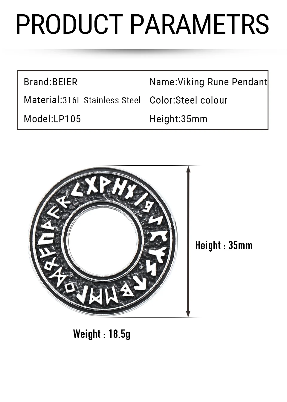 Байер 316L из нержавеющей стали Викинг исландский Vegvisir шлем ужас в руническом круге кулон магические наконечники для мужчин Рунический амулет LP105