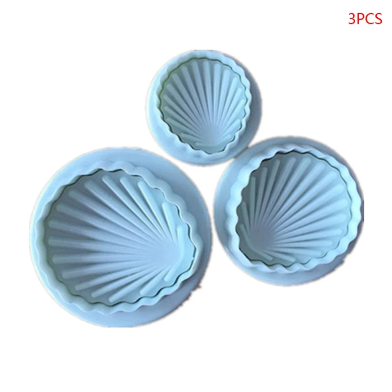 3 шт./компл. в форме морской раковины 3D помадка формы для украшения торта