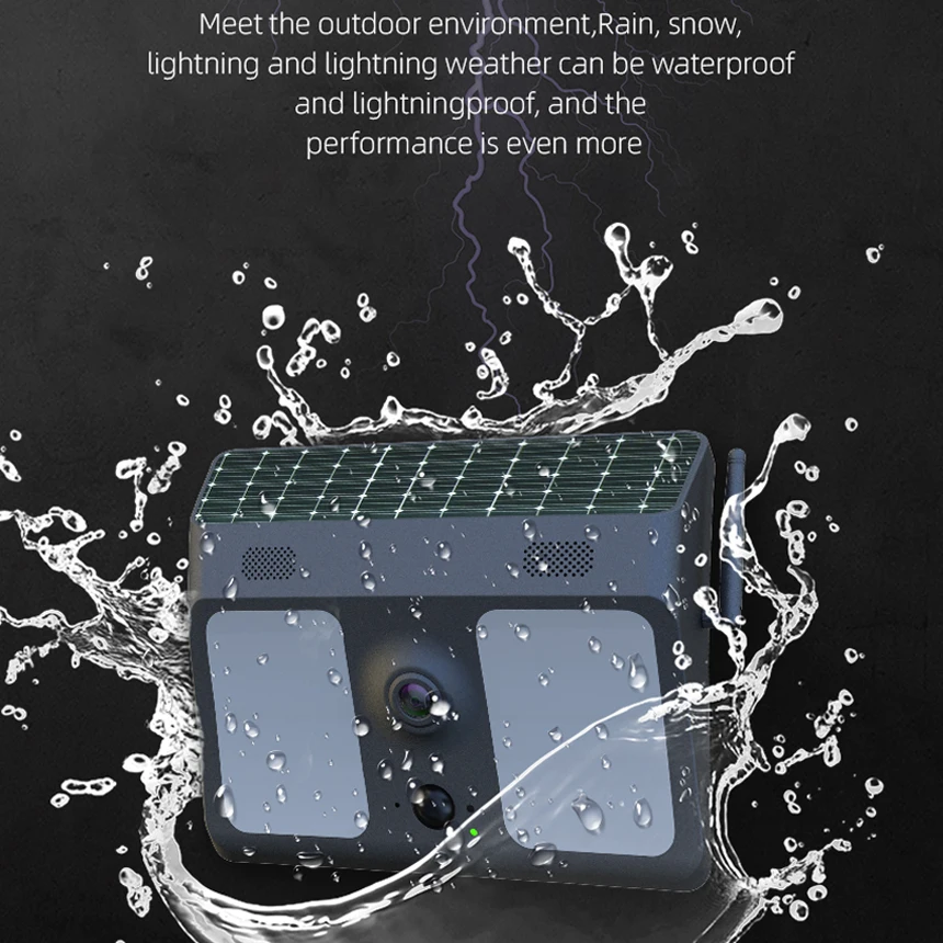 Продажа Камера видеонаблюдения Hebeiros HD, водонепроницаемая, 1080 пикселей, на солнечной батарее, светодиодный Wi-Fi