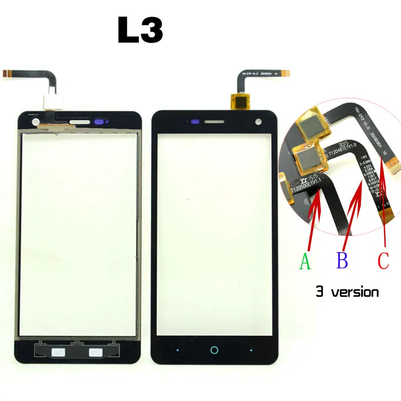 

Запасной сенсорный экран для ZTE Blade L3 T120500E1V1.1 / T120481E1V1.0