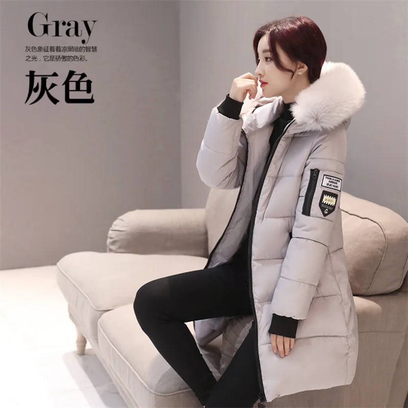 Parka Women 2021 Winter Coats Long Cotton Casual Fur Hooded Jackets Women Thick Warm Winter Parkas Female Overcoat Coat