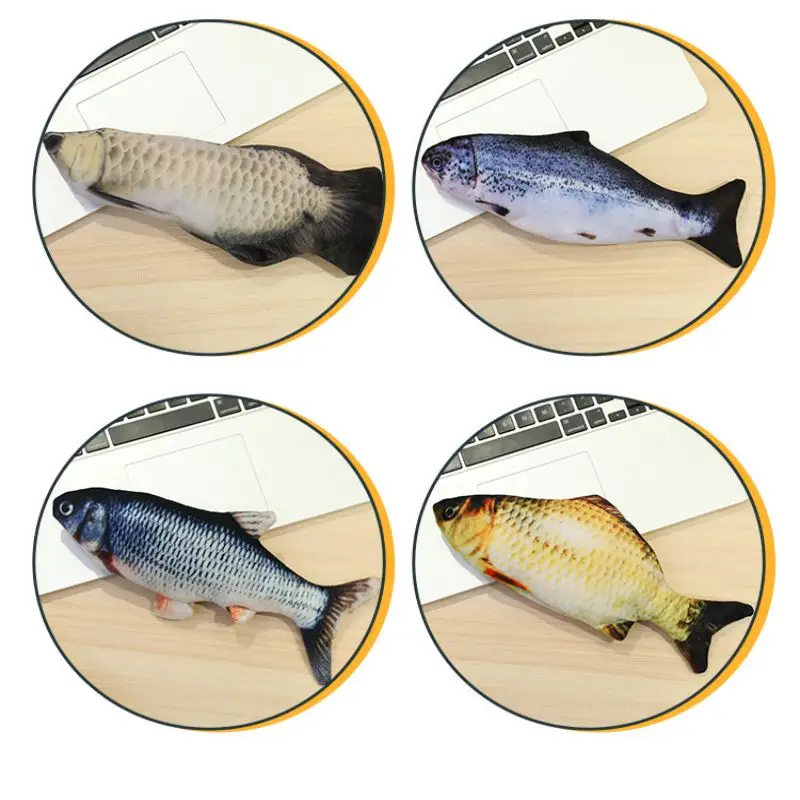 

30CM Electronic Pet Cat Toy USB Charging Electric Simulation Fish Toys for Dog Cat Chewing Playing Biting Supplies Dropshiping